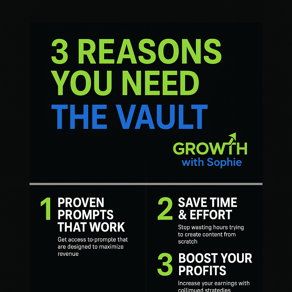 Content Creators & Bloggers Vault 500 — The Ultimate Digital Growth Collection | Growth With Sophie